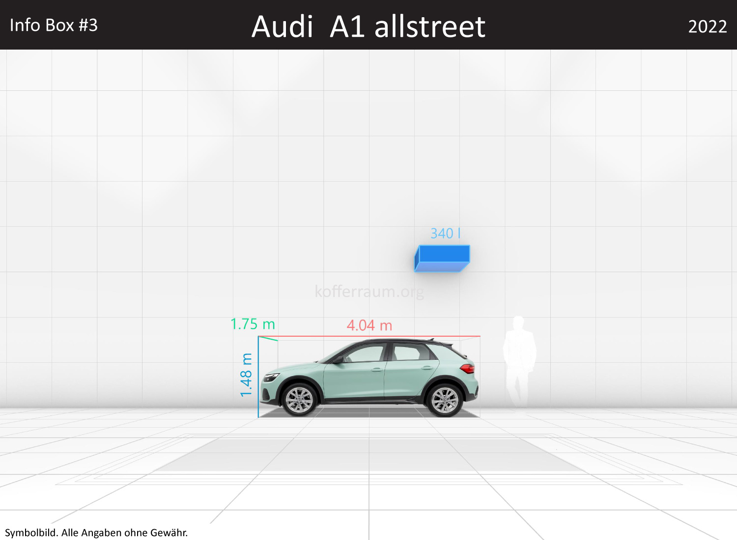 Audi A1 allstreet: Kofferraumvolumen und Abmessungen 3 Audi A1 allstreet: Kofferraumvolumen und Abmessungen
