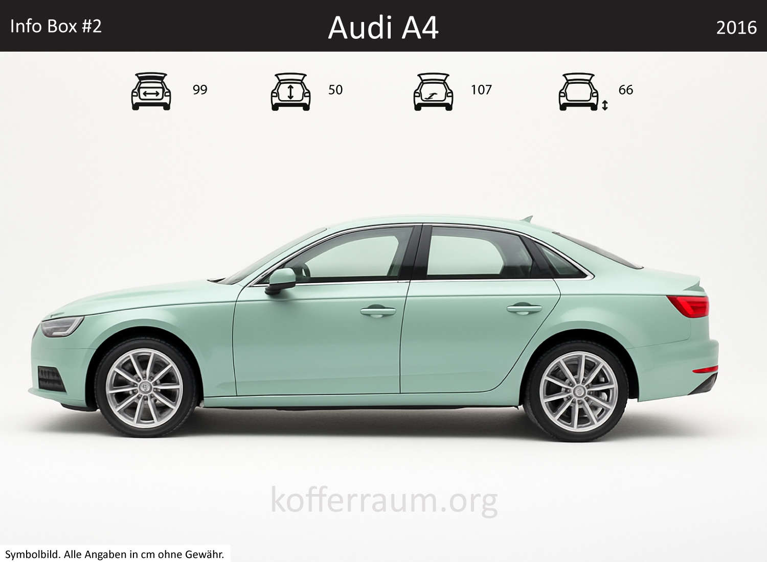 Audi A4  Kofferraum Maße