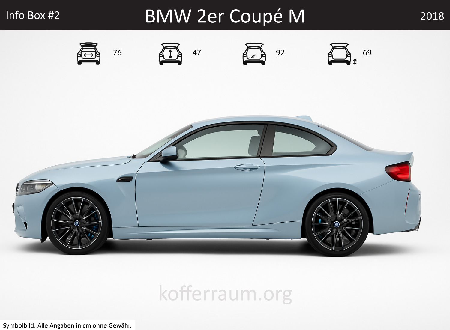 BMW 2er Coupé M Kofferraum Maße