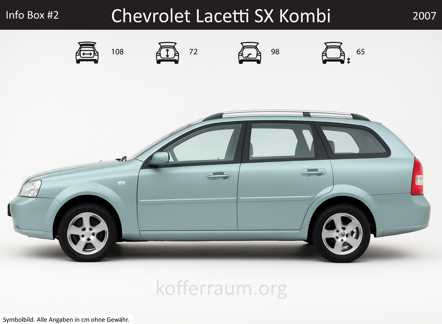 Chevrolet Lacetti SX Kombi Kofferraum Maße 1 Chevrolet Lacetti SX Kombi Kofferraum Maße