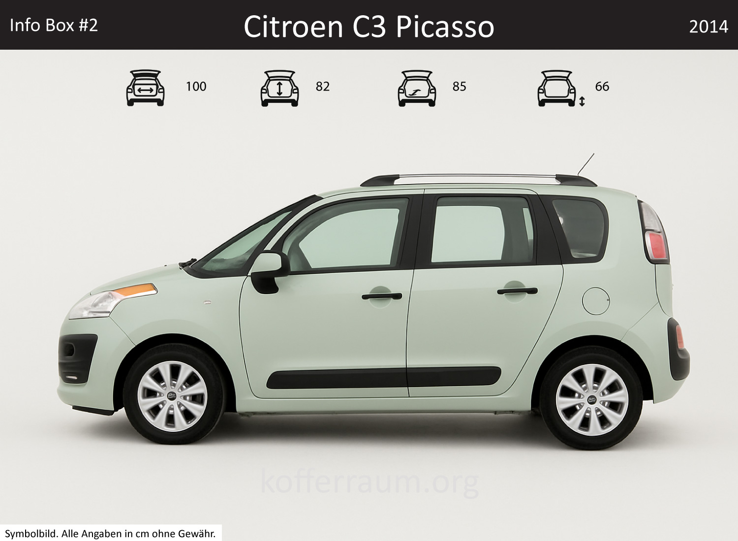 Citroen C3 Picasso Kofferraum Maße 1 Citroen C3 Picasso Kofferraum Maße