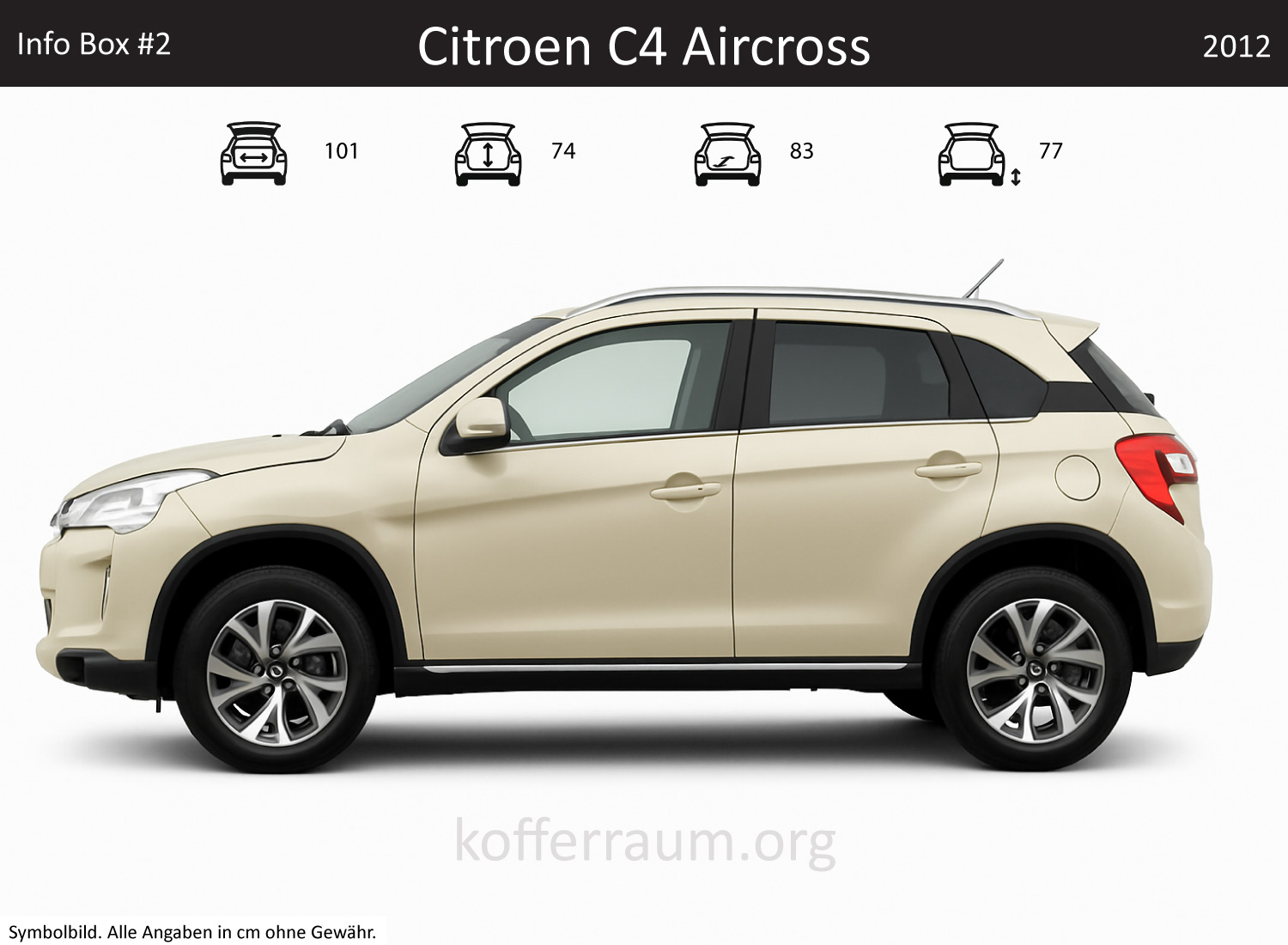 Citroen C4 Aircross Kofferraum Maße