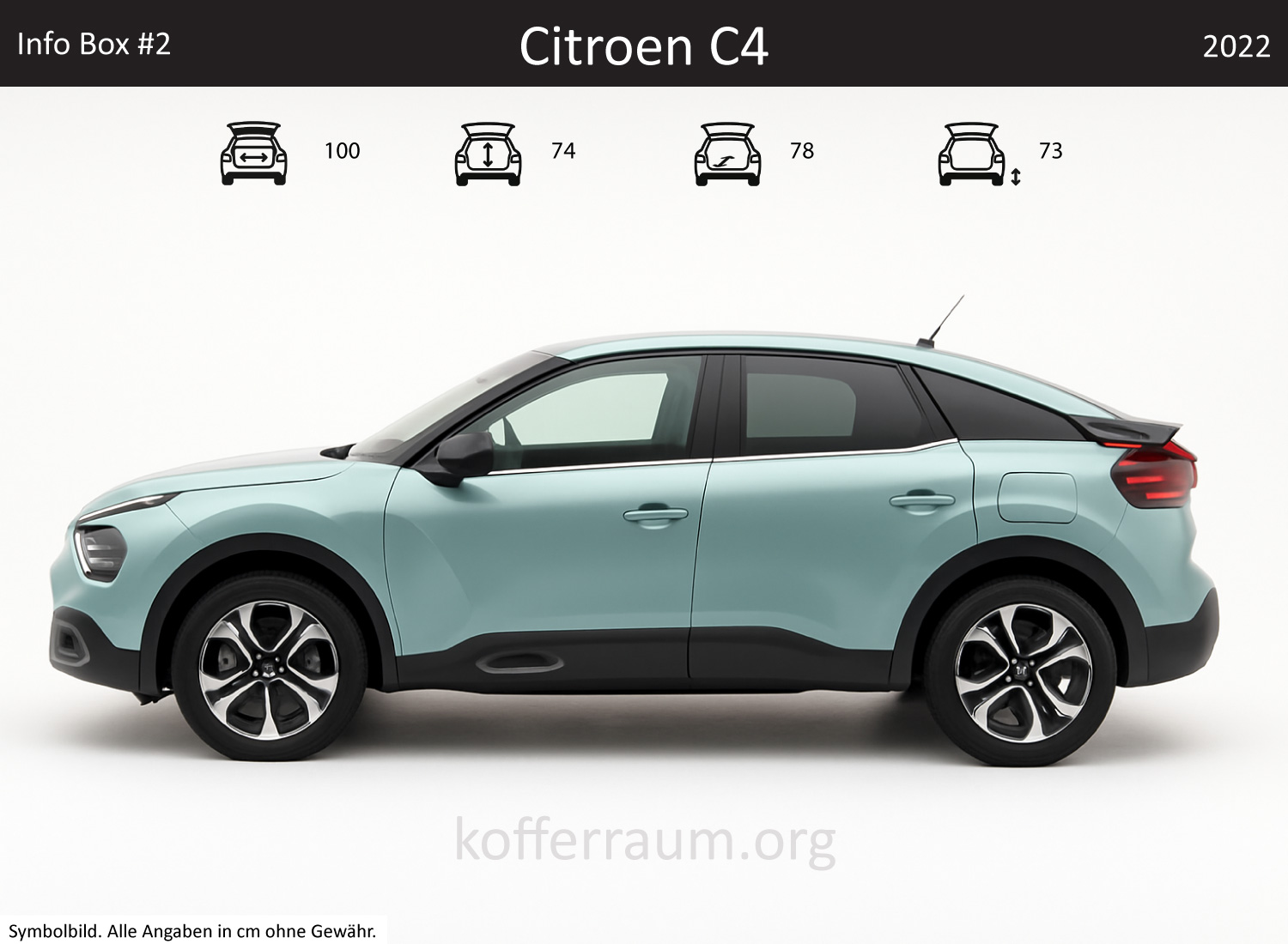Citroen C4 Kofferraum Maße