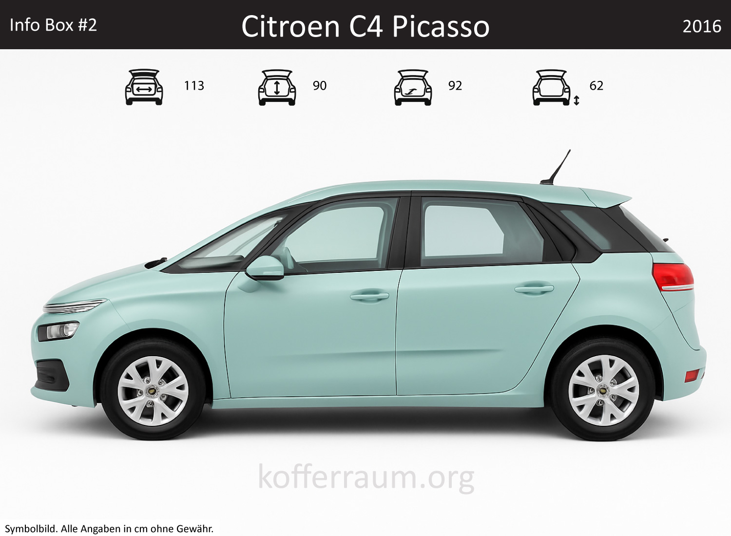 Citroen C4 Picasso Kofferraum Maße 1 Citroen C4 Picasso Kofferraum Maße
