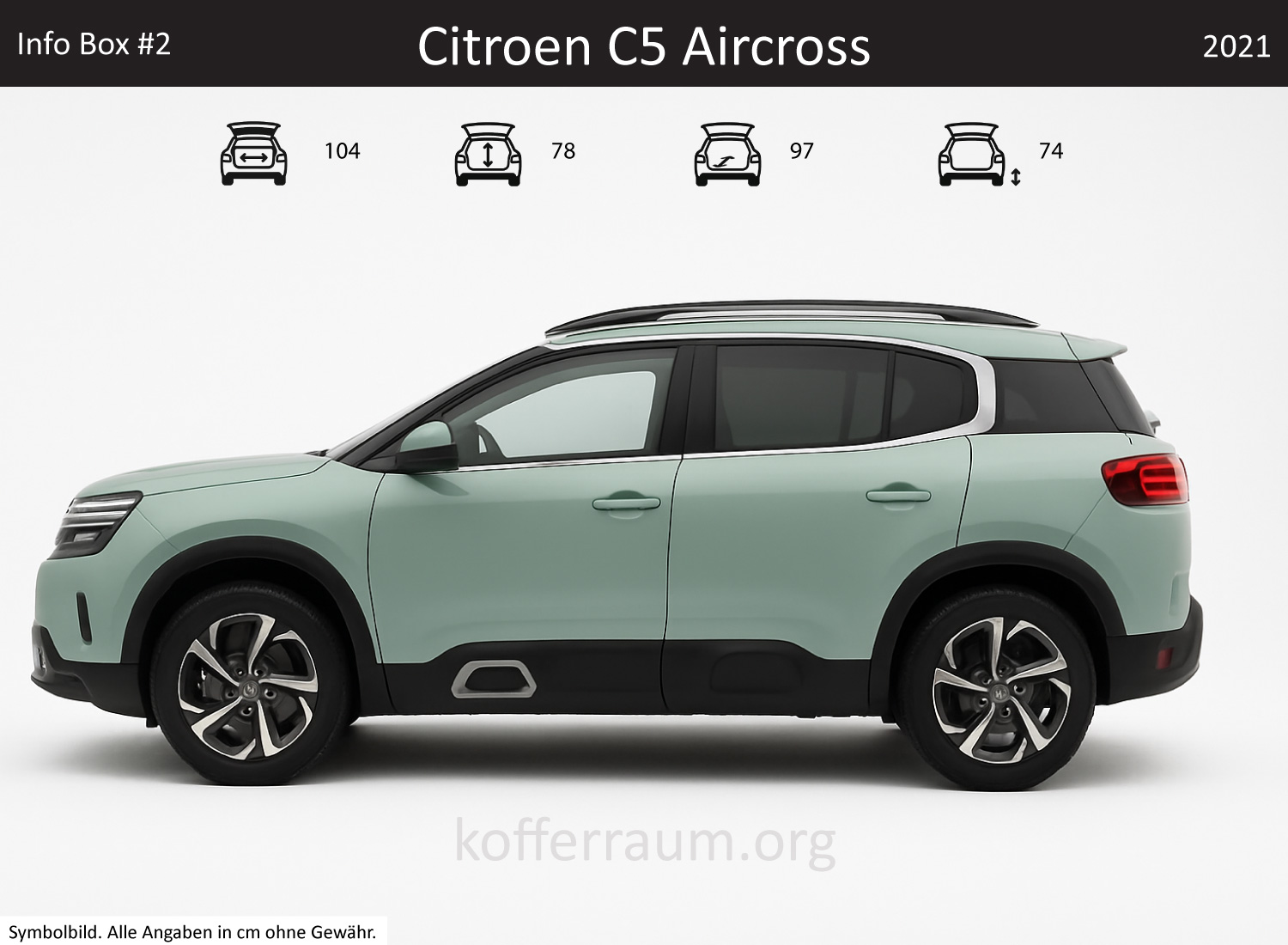 Citroen C5 Aircross Kofferraum Maße
