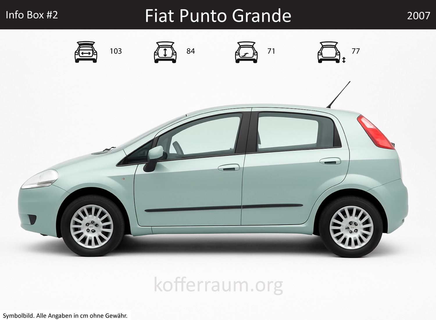 Fiat Punto Grande Kofferraum Maße