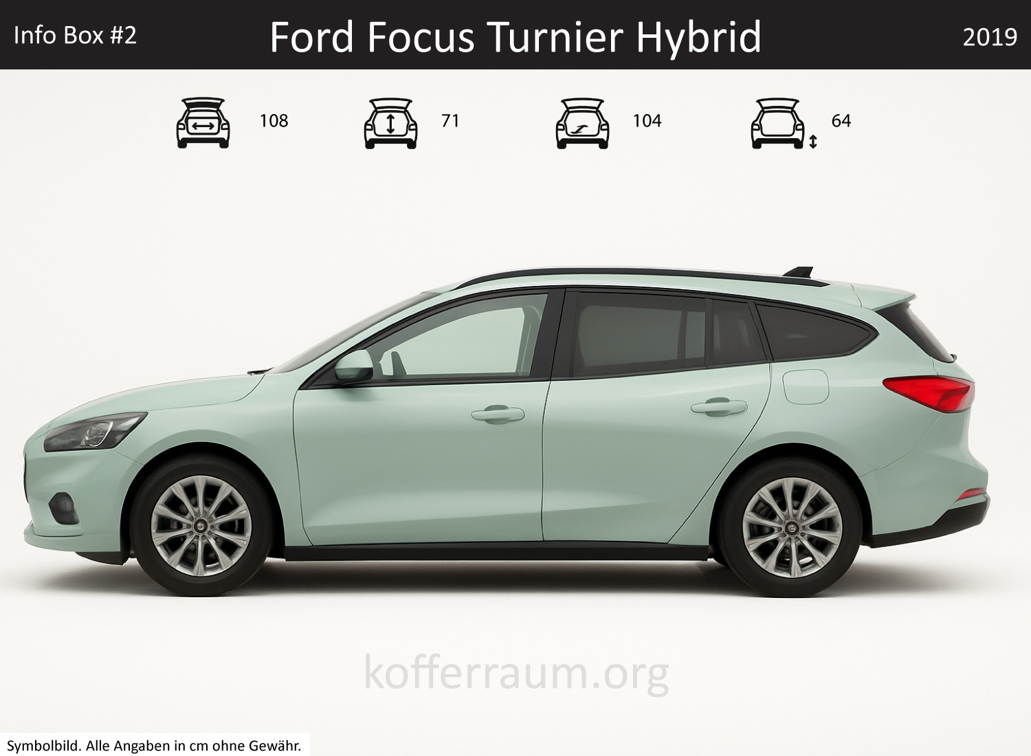 Ford Focus Turnier Hybrid Kofferraum Maße