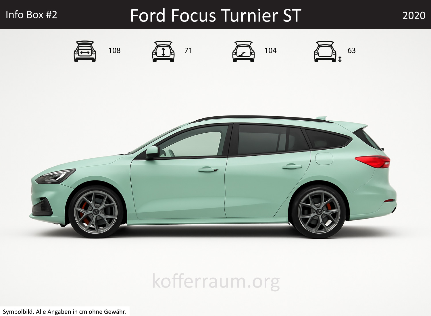 Ford Focus Turnier ST Kofferraum Maße