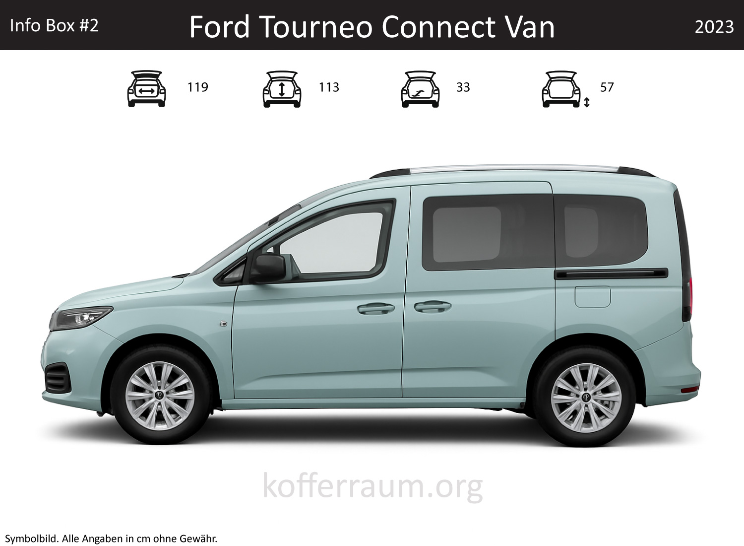 Ford Tourneo Connect Van Kofferraum Maße