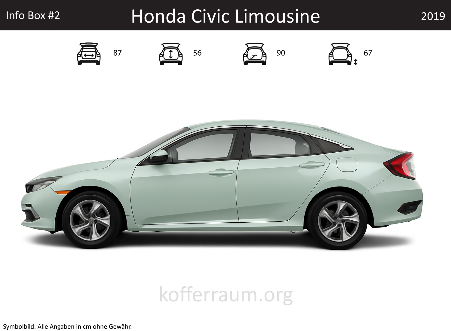 Honda Civic Limousine Kofferraum Maße 1 Honda Civic Limousine Kofferraum Maße