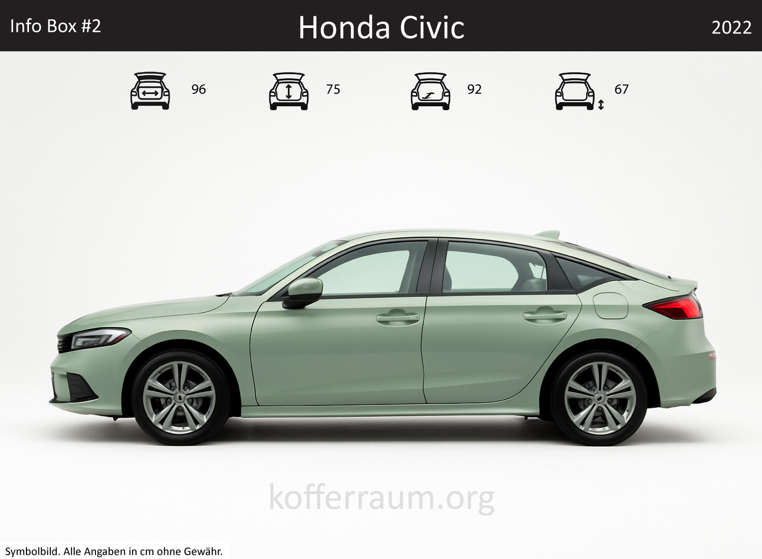 Honda Civic Kofferraum Maße