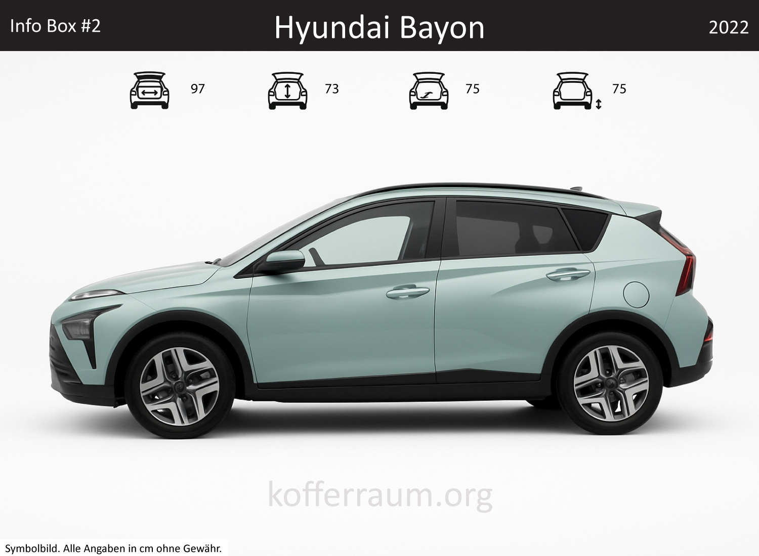 Hyundai Bayon Kofferraum Maße