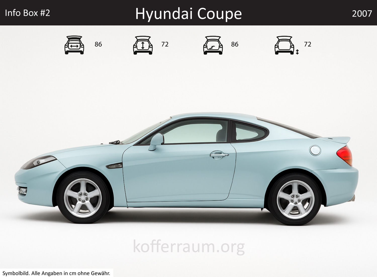Hyundai Coupe Kofferraum Maße