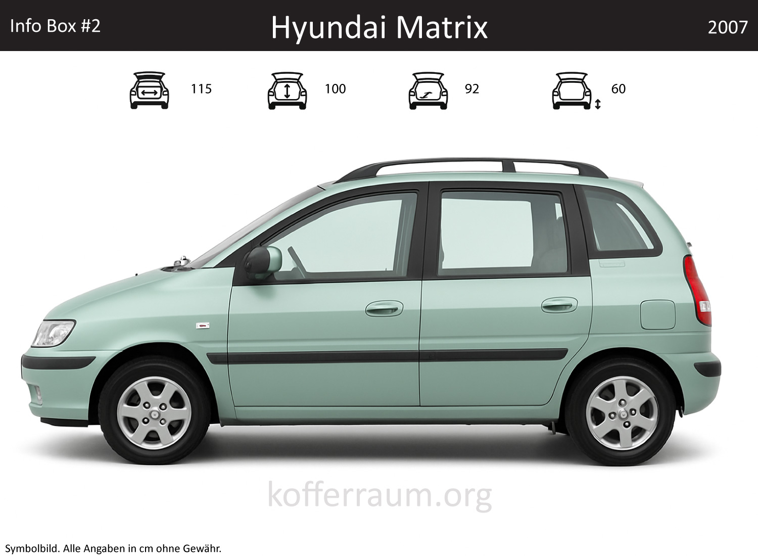 Hyundai Matrix Kofferraum Maße 1 Hyundai Matrix Kofferraum Maße
