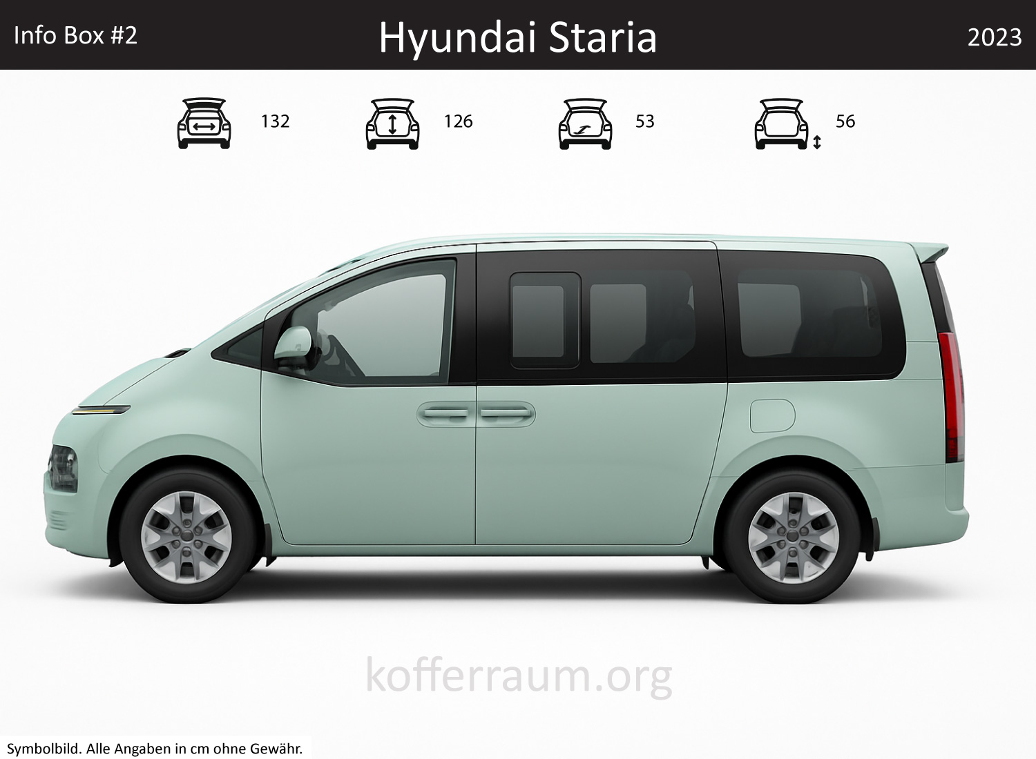 Hyundai Staria Kofferraum Maße