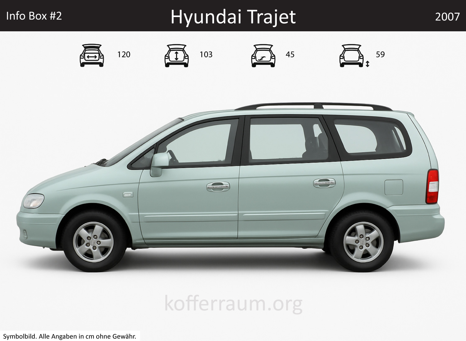 Hyundai Trajet Kofferraum Maße 1 Hyundai Trajet Kofferraum Maße