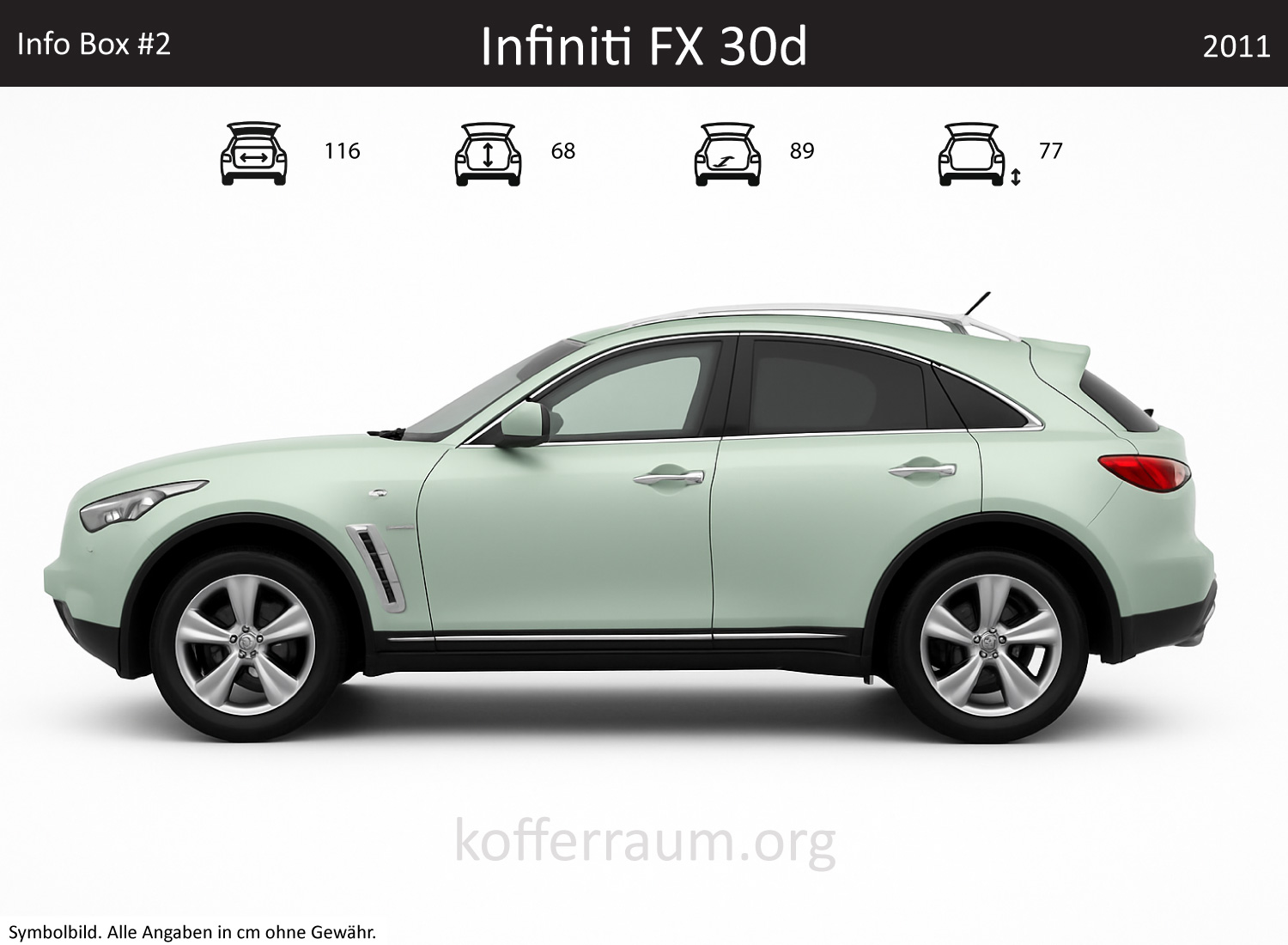 Infiniti FX 30d Kofferraum Maße
