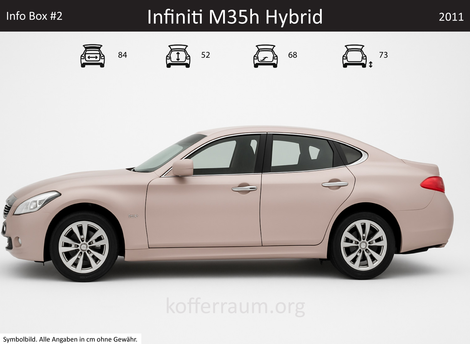 Infiniti M35h Hybrid Kofferraum Maße
