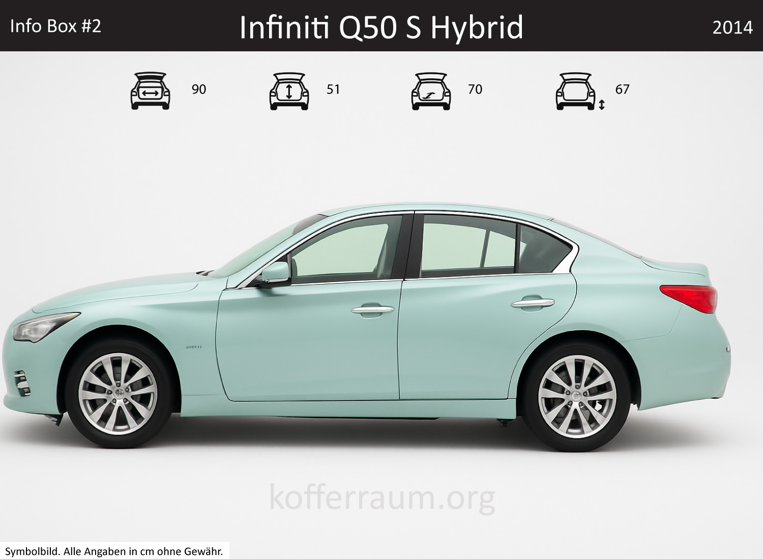 Infiniti Q50 S Hybrid Kofferraum Maße