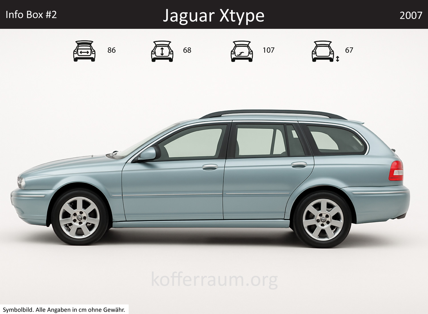Jaguar Xtype Kofferraum Maße