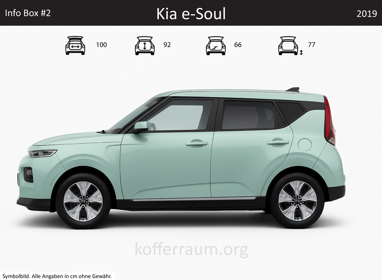 Kia e-Soul Kofferraum Maße
