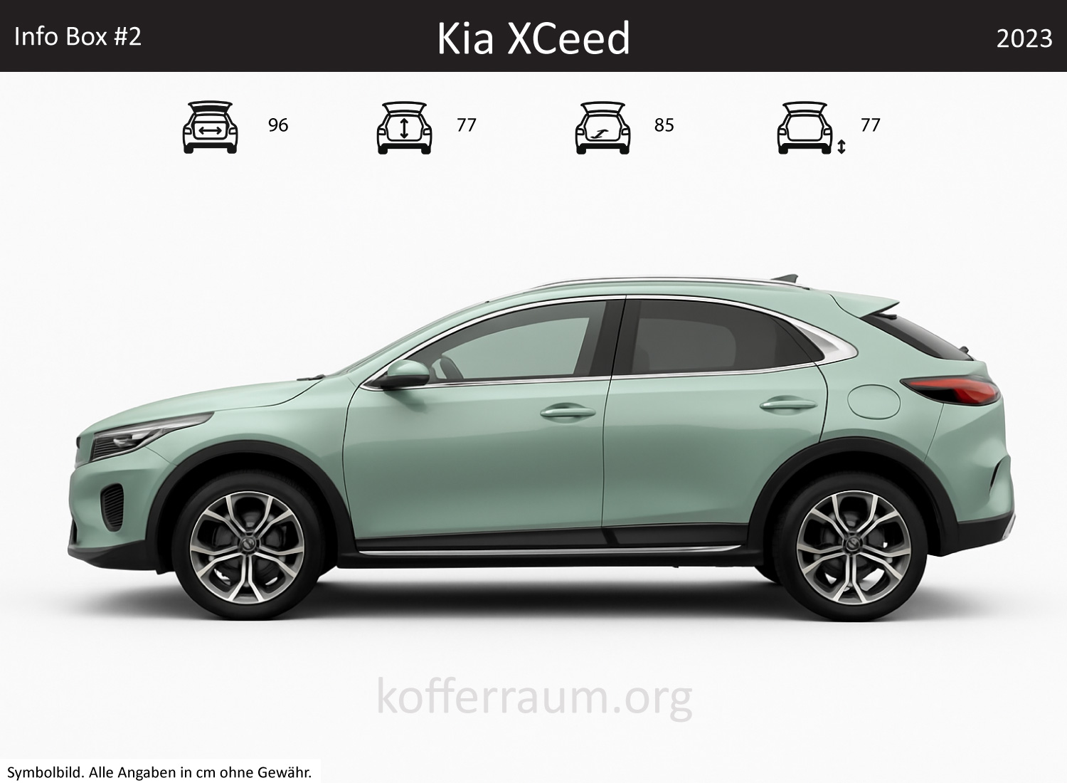 Kia XCeed Kofferraum Maße