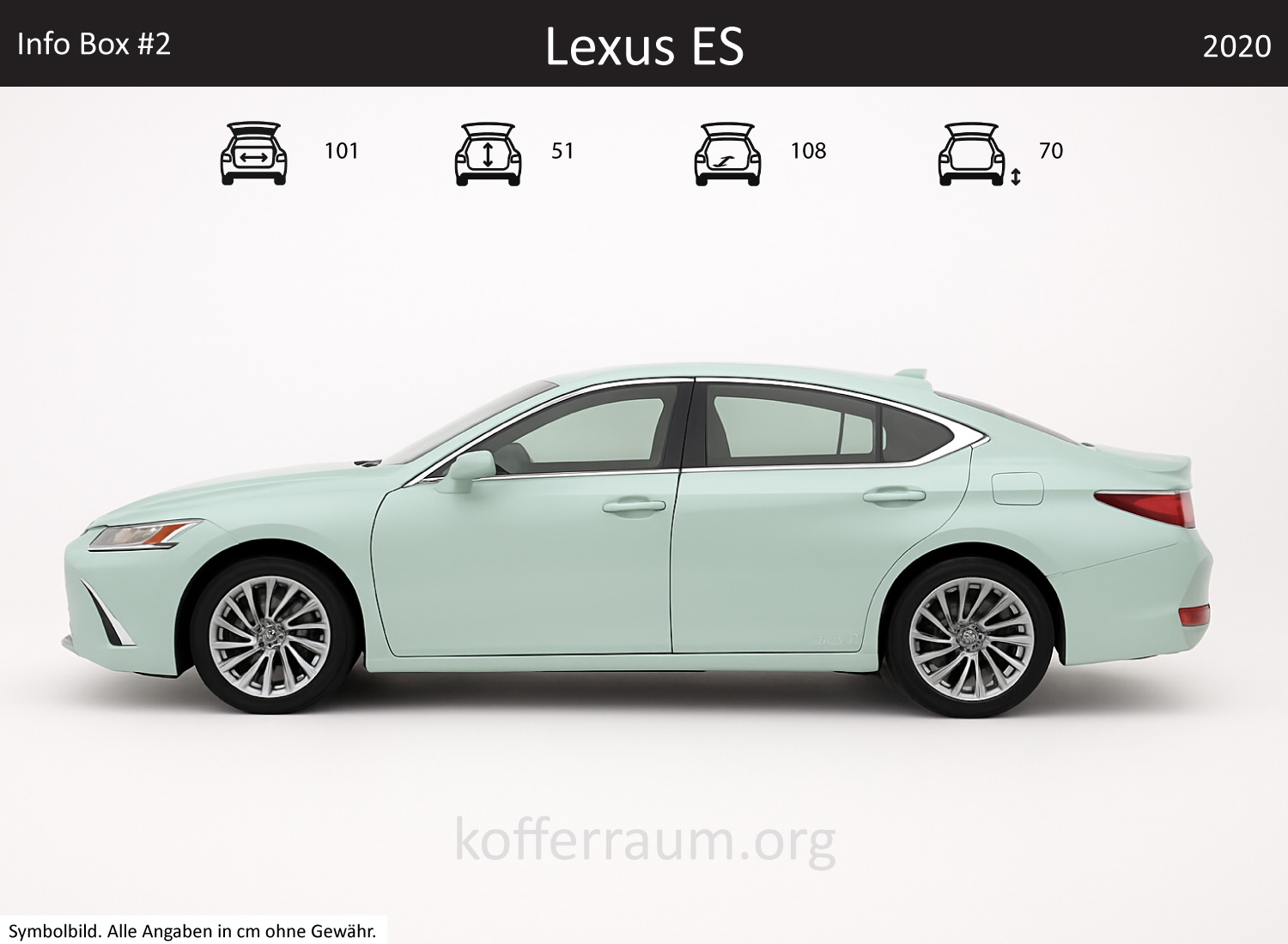 Lexus ES Kofferraum Maße