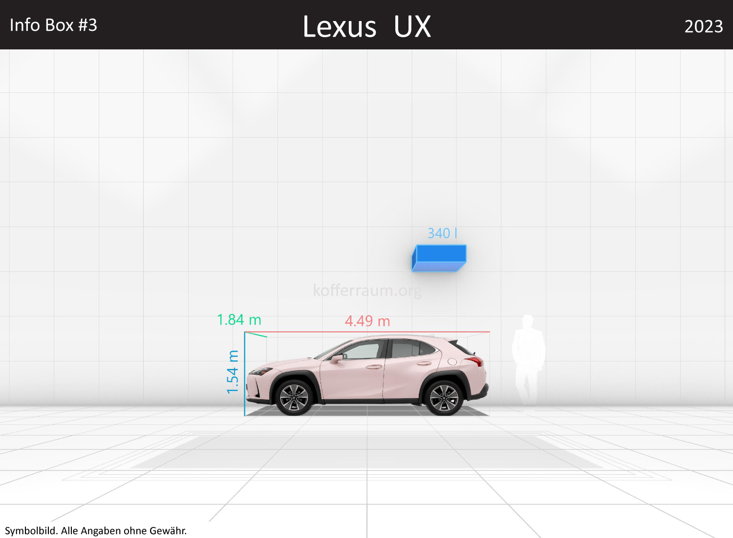 Lexus UX: Kofferraumvolumen und Abmessungen 3 Lexus UX: Kofferraumvolumen und Abmessungen