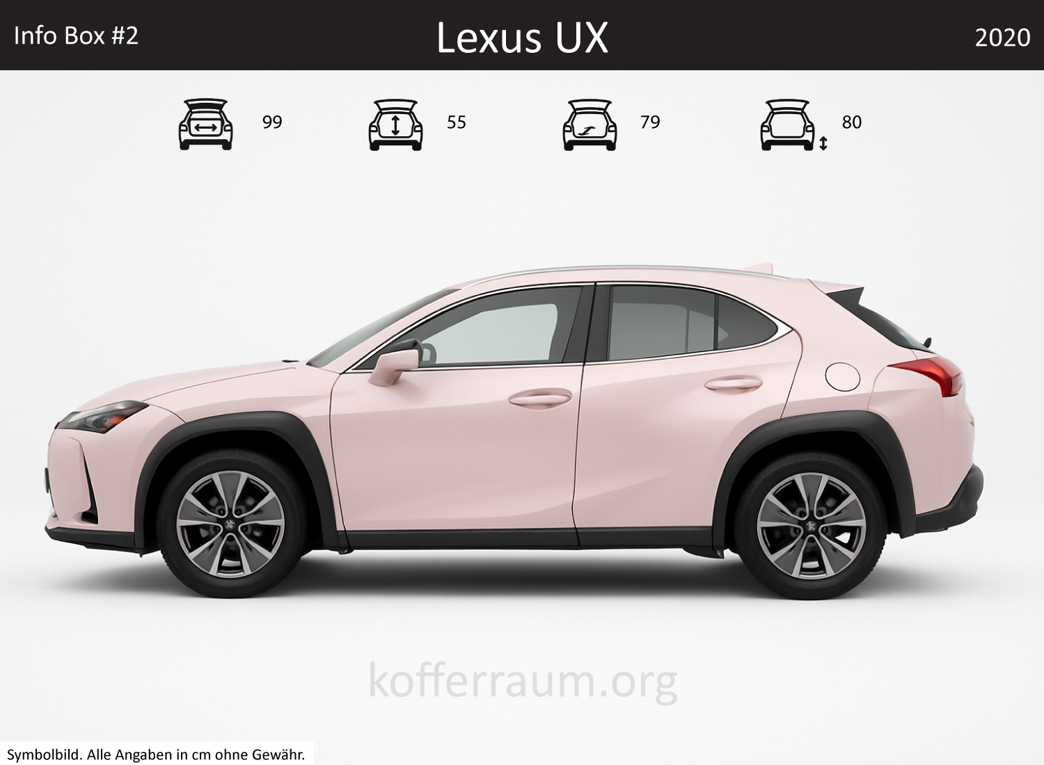 Lexus UX Kofferraum Maße