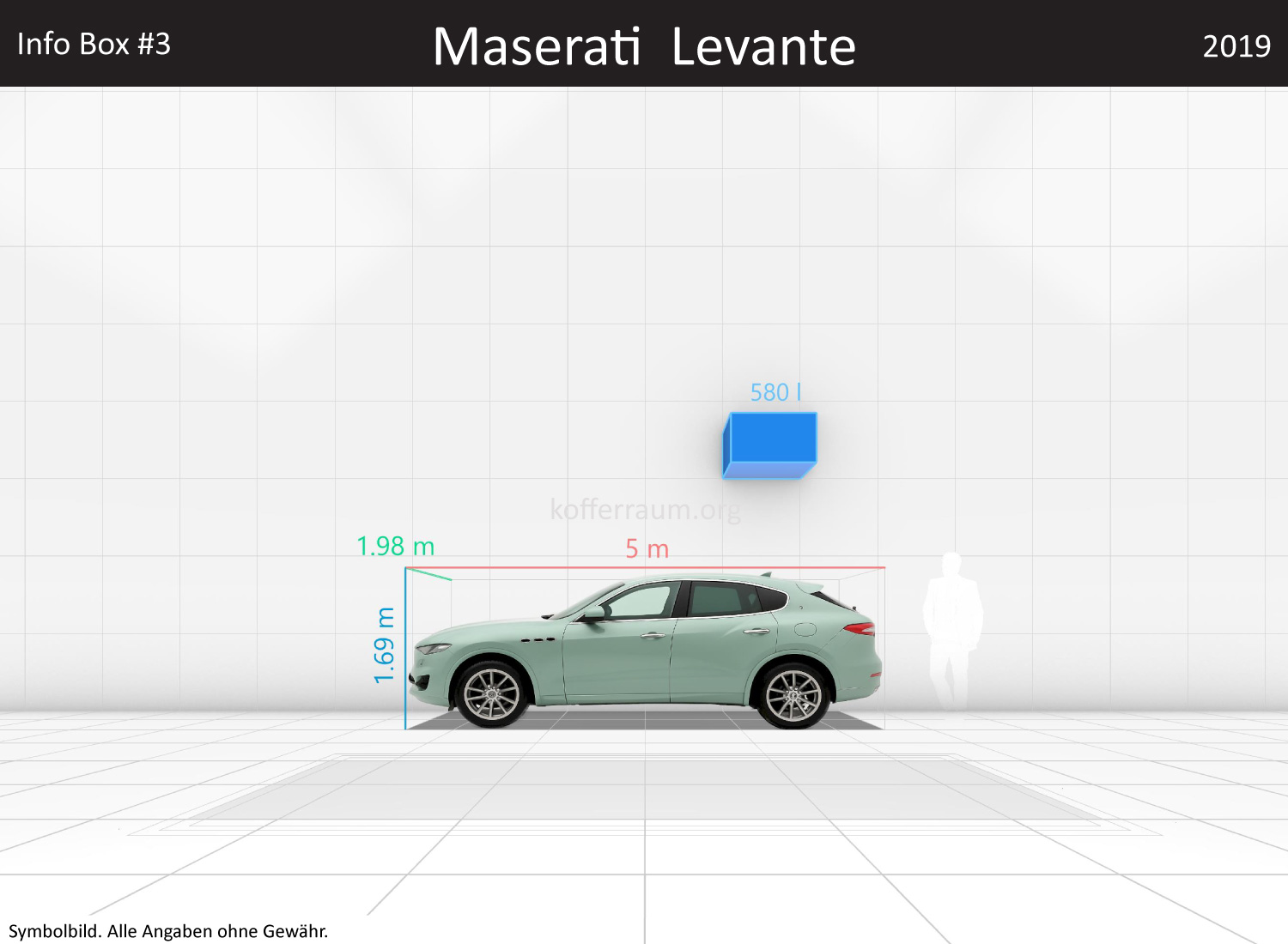 Maserati Levante: Kofferraumvolumen und Abmessungen 3 Maserati Levante: Kofferraumvolumen und Abmessungen