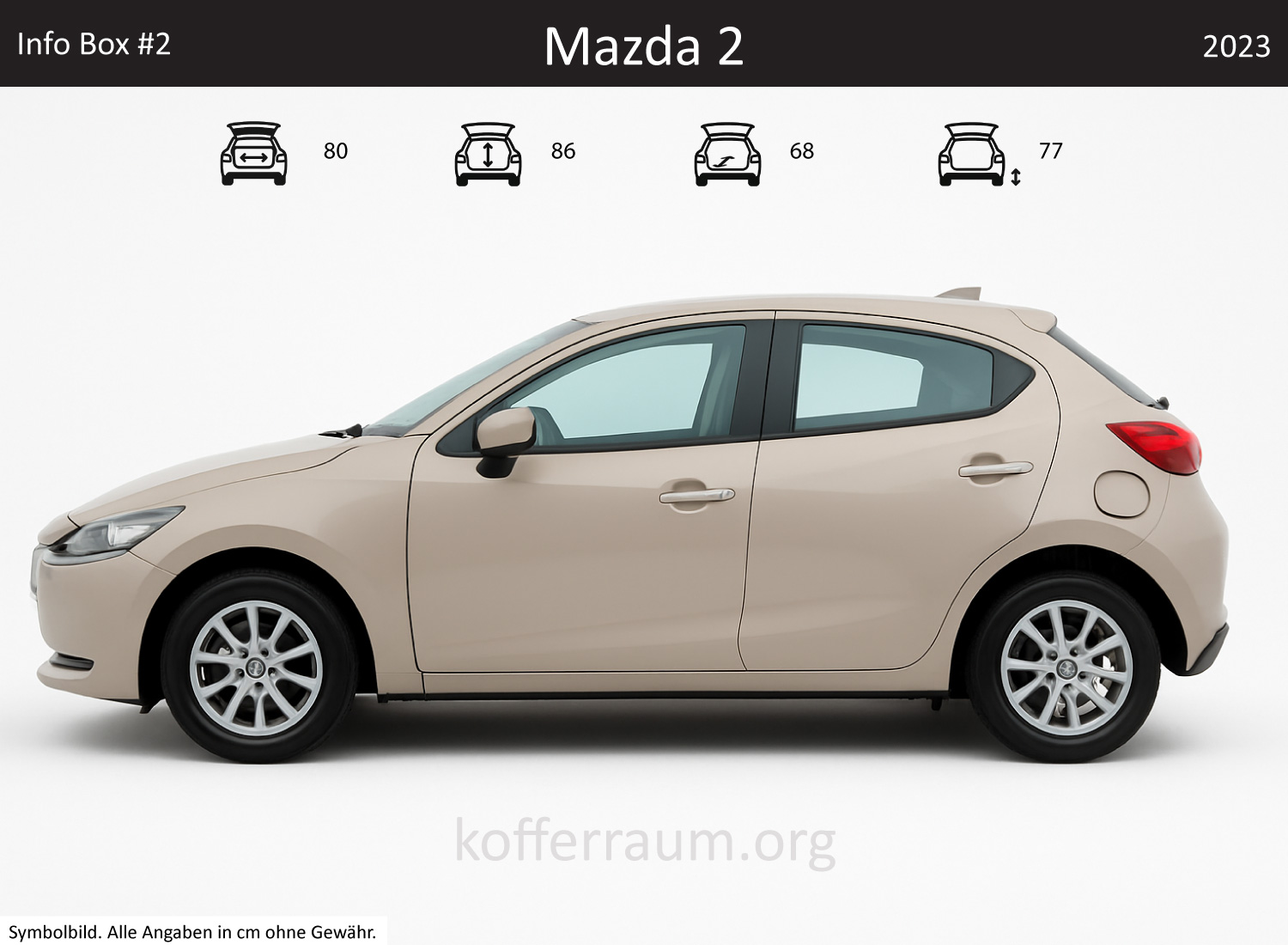 Mazda 2 Kofferraum Maße