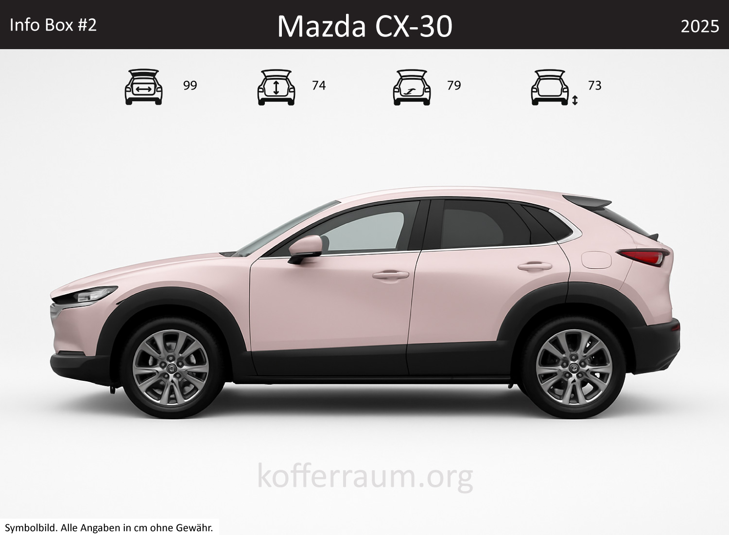 Mazda CX-30 Kofferraum Maße