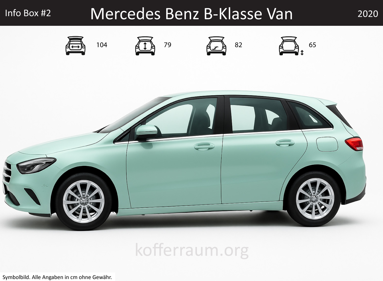 Mercedes Benz B-Klasse Van Kofferraum Maße