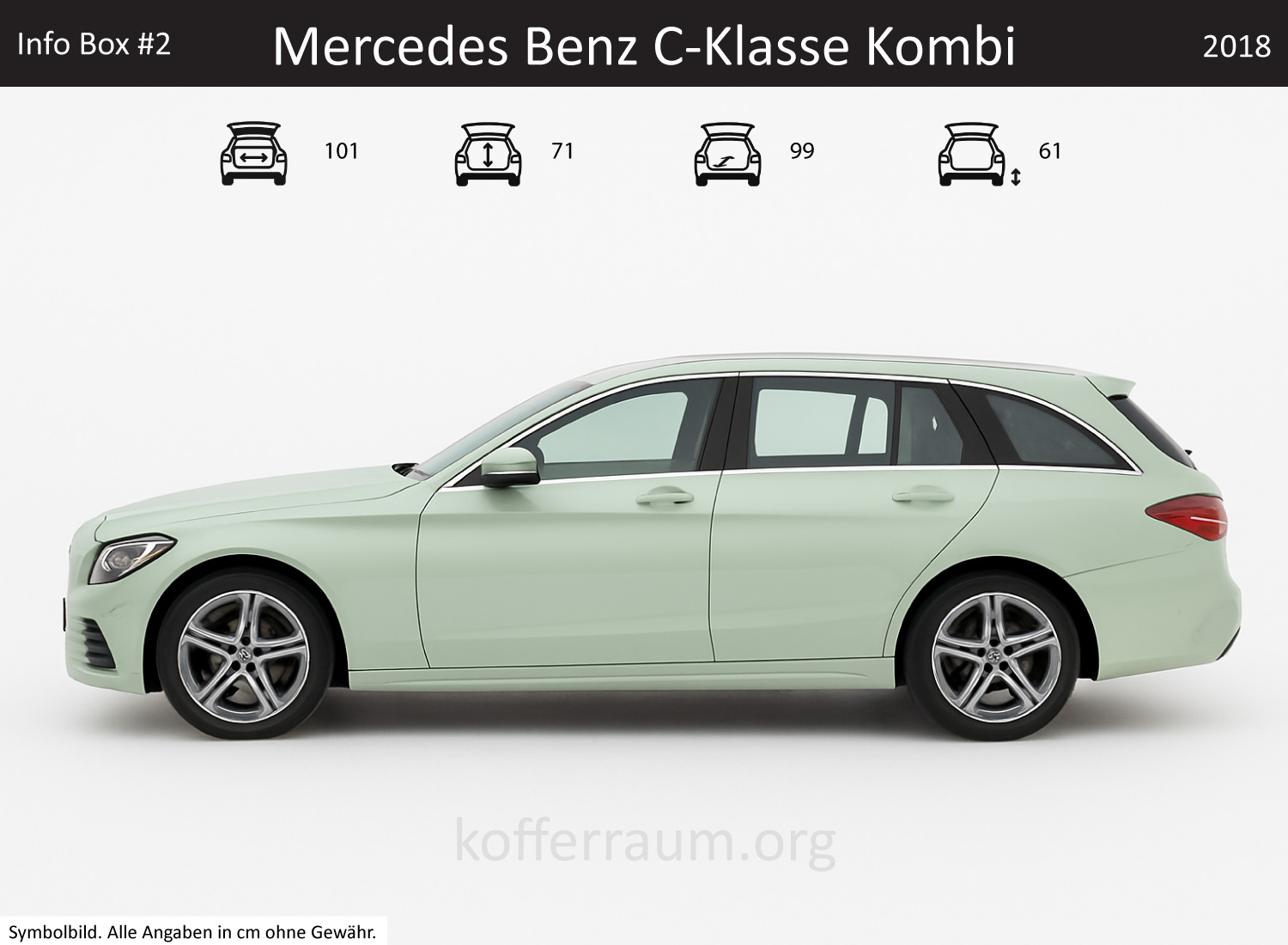 Mercedes Benz C-Klasse Kombi Kofferraum Maße