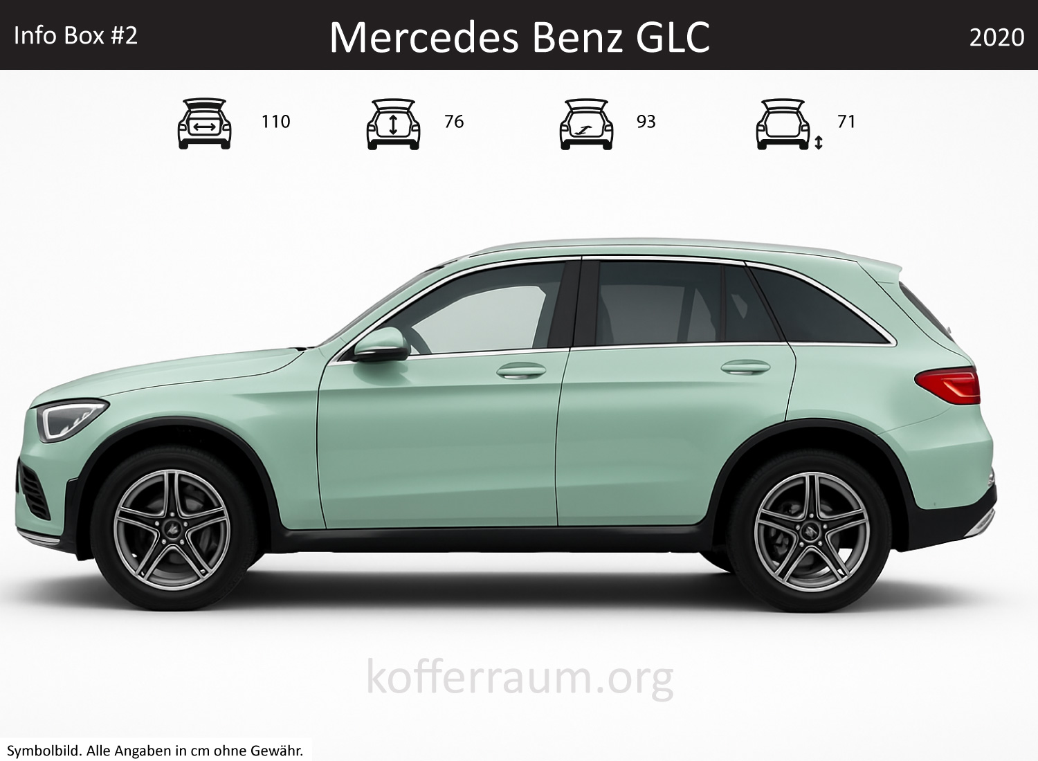 Mercedes Benz GLC Kofferraum Maße