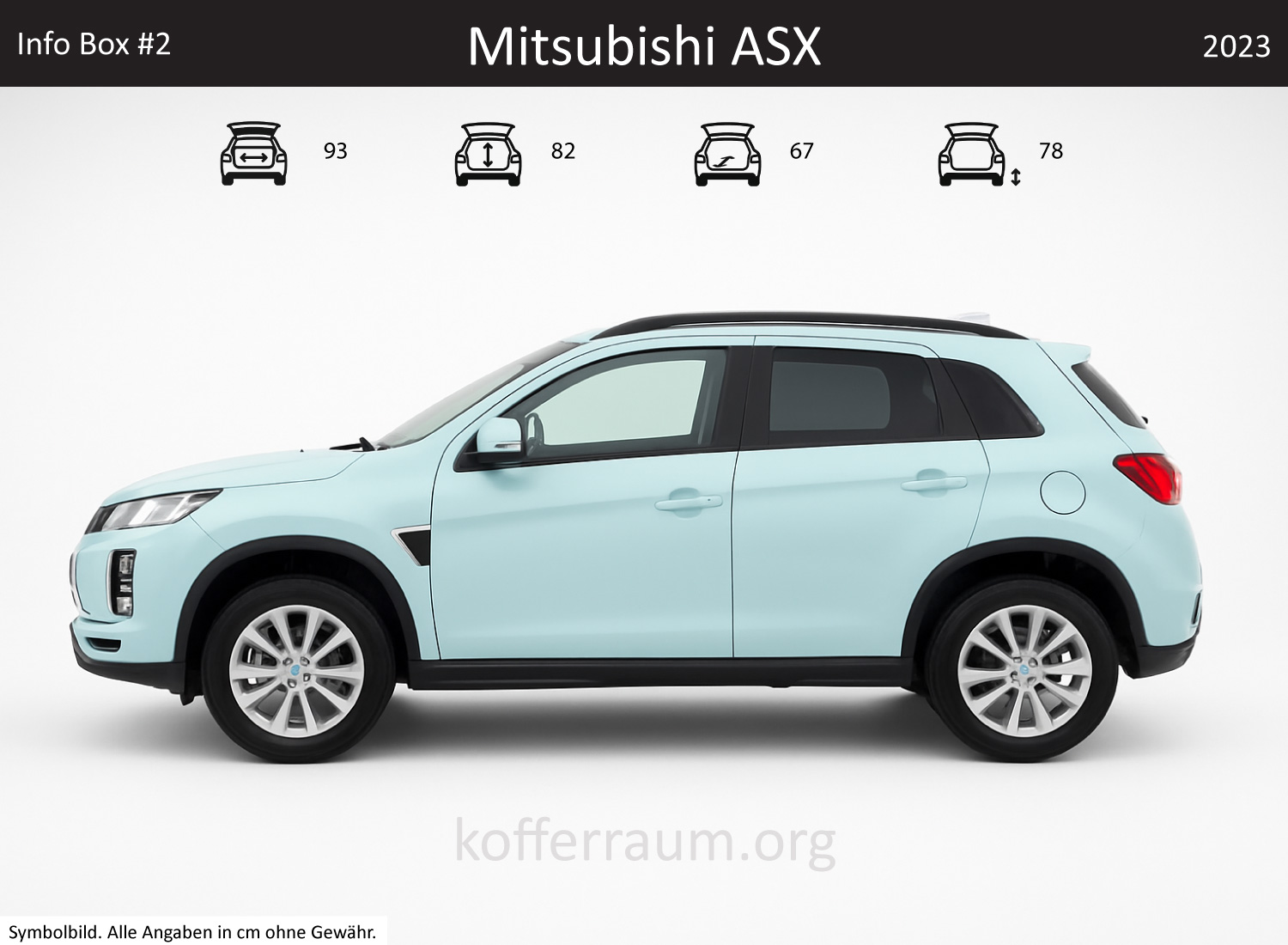 Mitsubishi ASX Kofferraum Maße