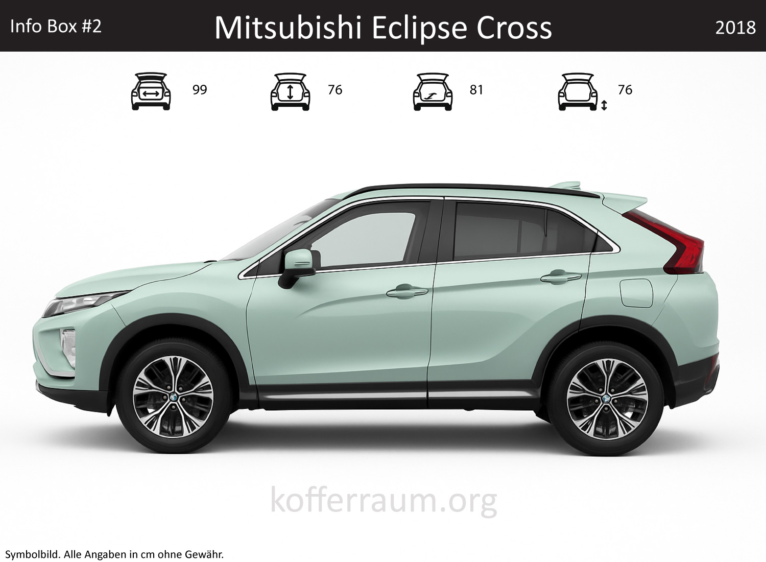 Mitsubishi Eclipse Cross Kofferraum Maße