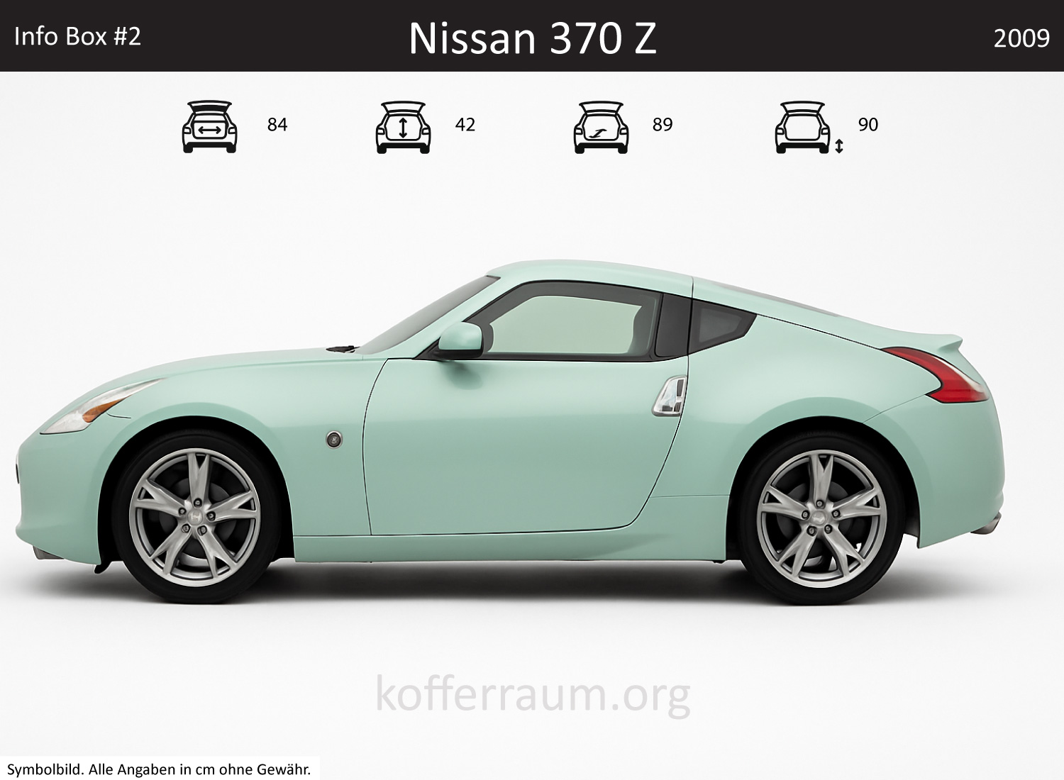 Nissan 370 Z Kofferraum Maße
