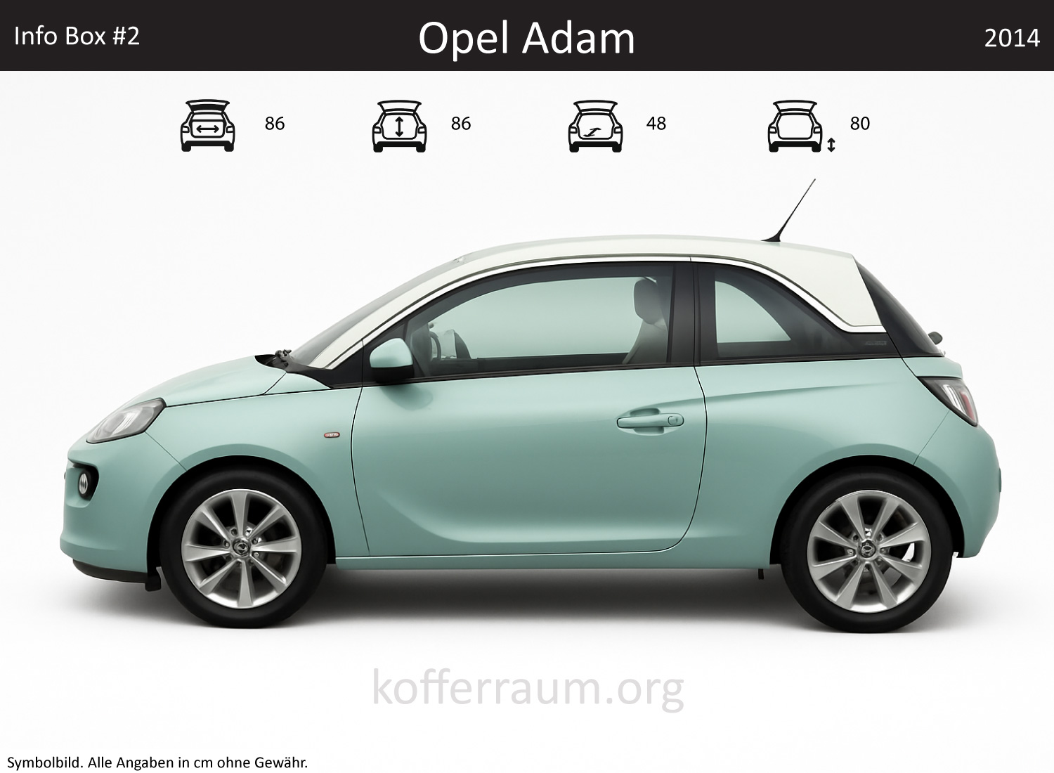 Opel Adam Kofferraum Maße
