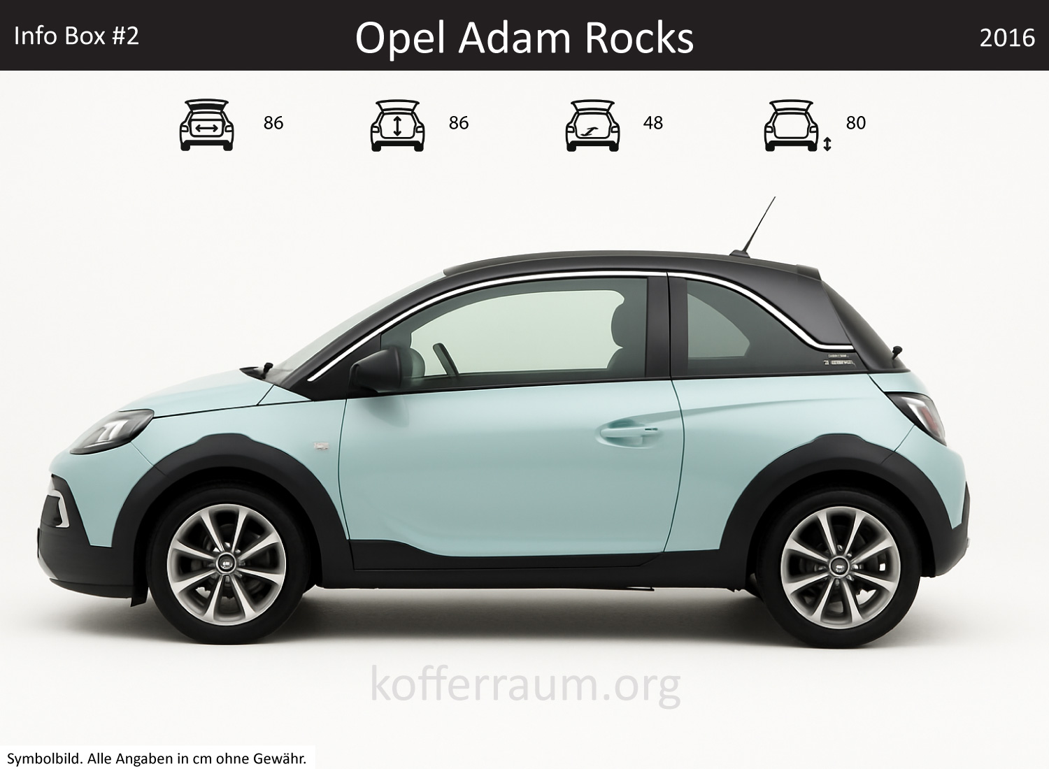 Opel Adam Rocks Kofferraum Maße 1 Opel Adam Rocks Kofferraum Maße