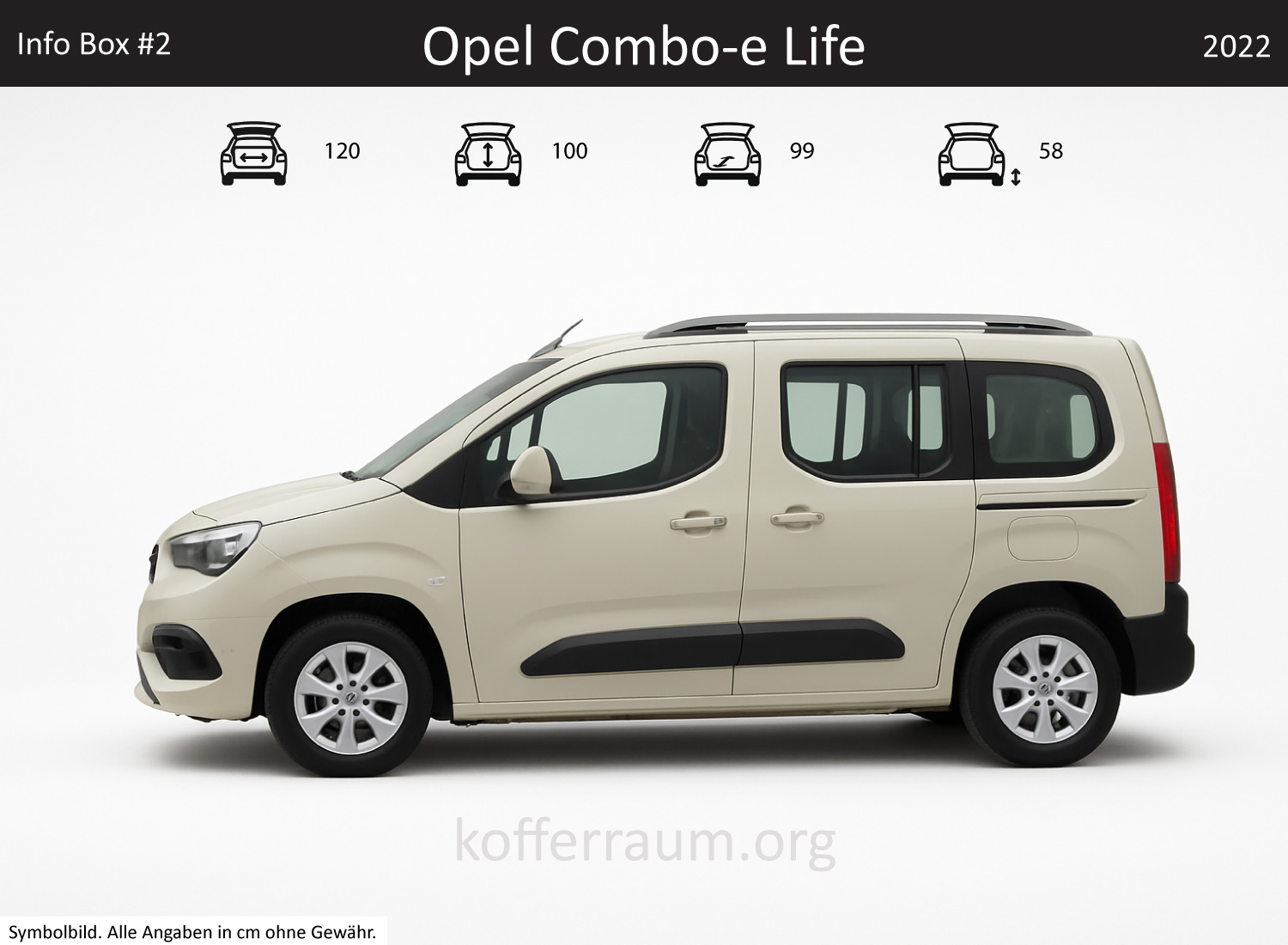 Opel Combo-e Life Kofferraum Maße 1 Opel Combo-e Life Kofferraum Maße