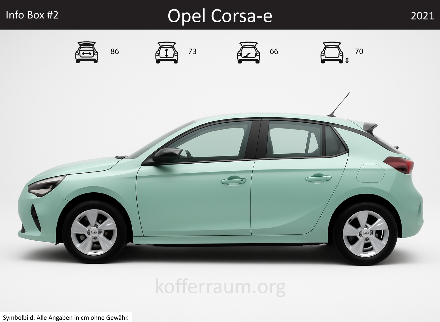 Opel Corsa-e Kofferraum Maße