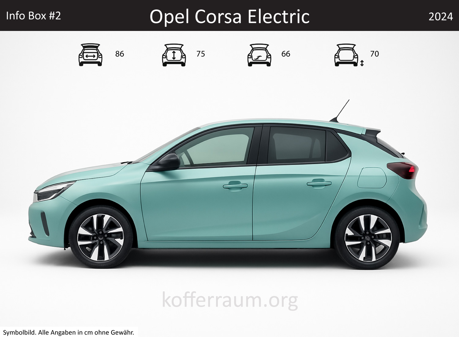 Opel Corsa Electric Kofferraum Maße