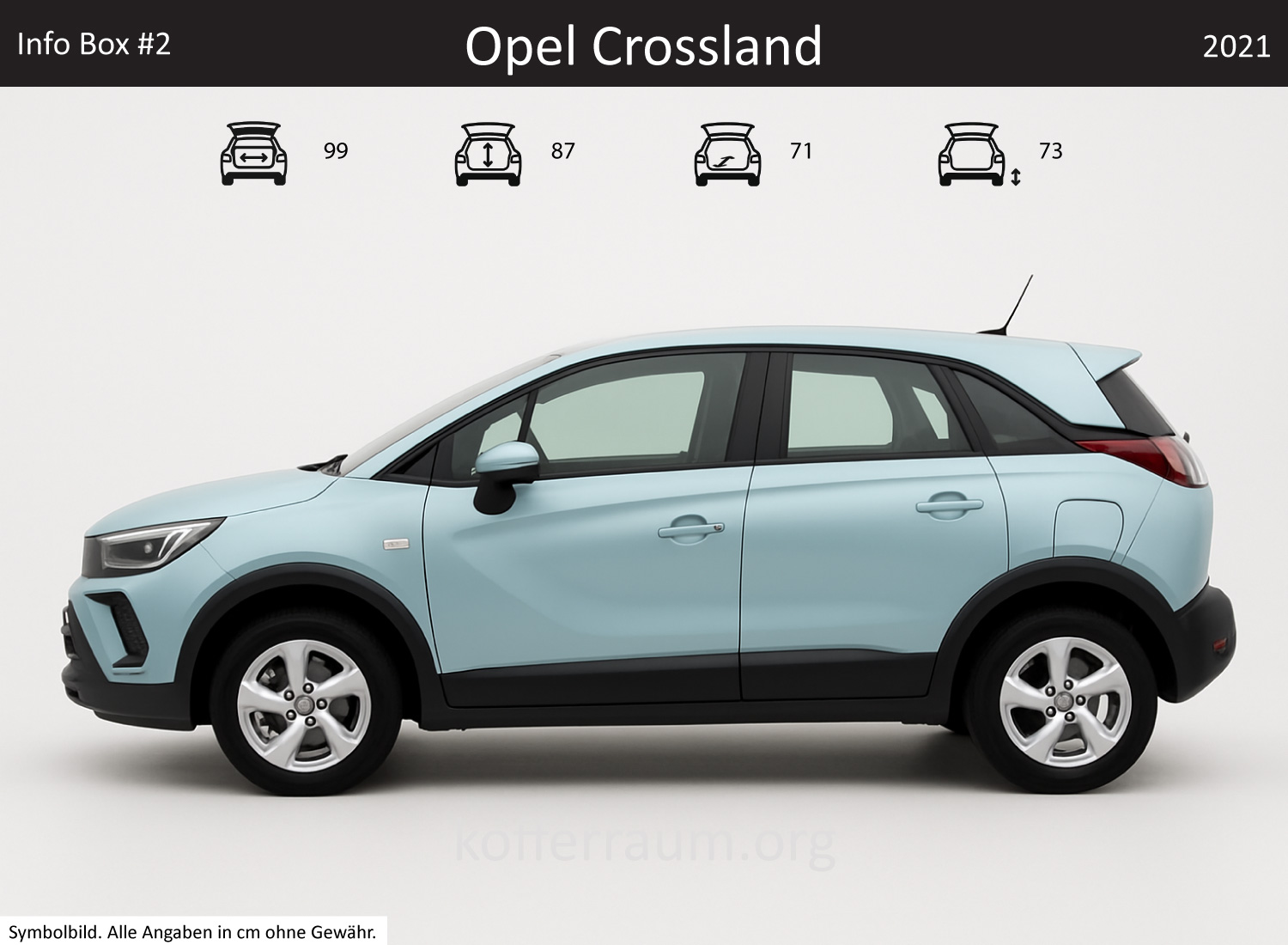 Opel Crossland Kofferraum Maße