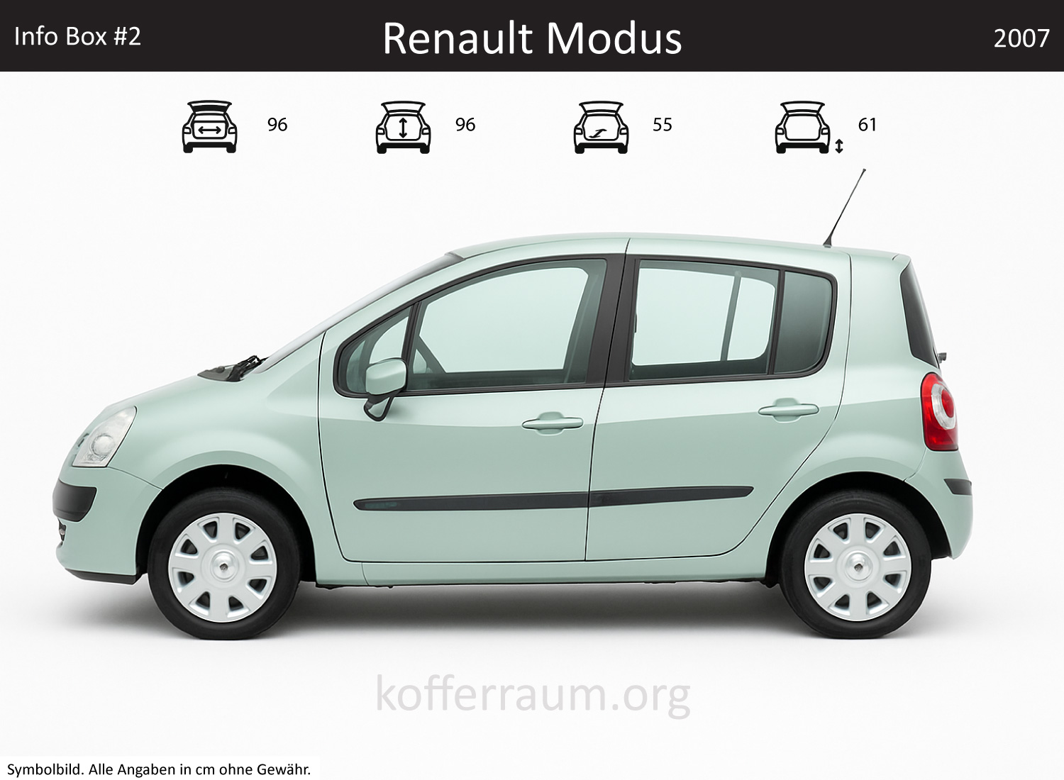 Renault Modus Kofferraum Maße