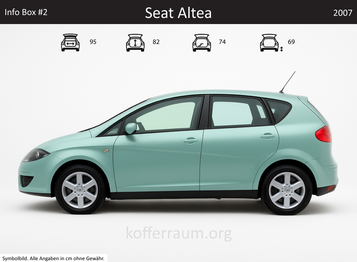 Seat Altea Kofferraum Maße