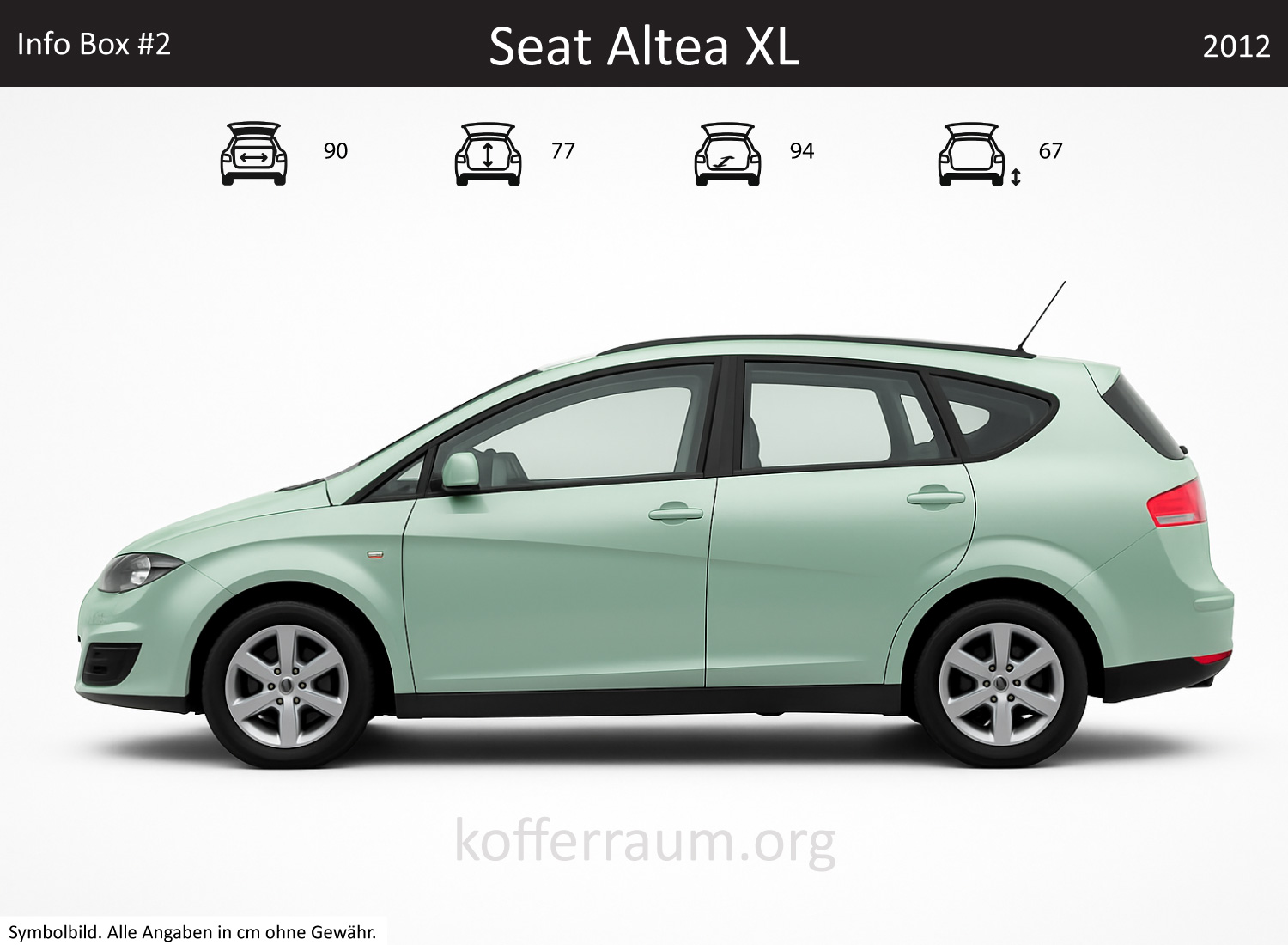 Seat Altea XL Kofferraum Maße