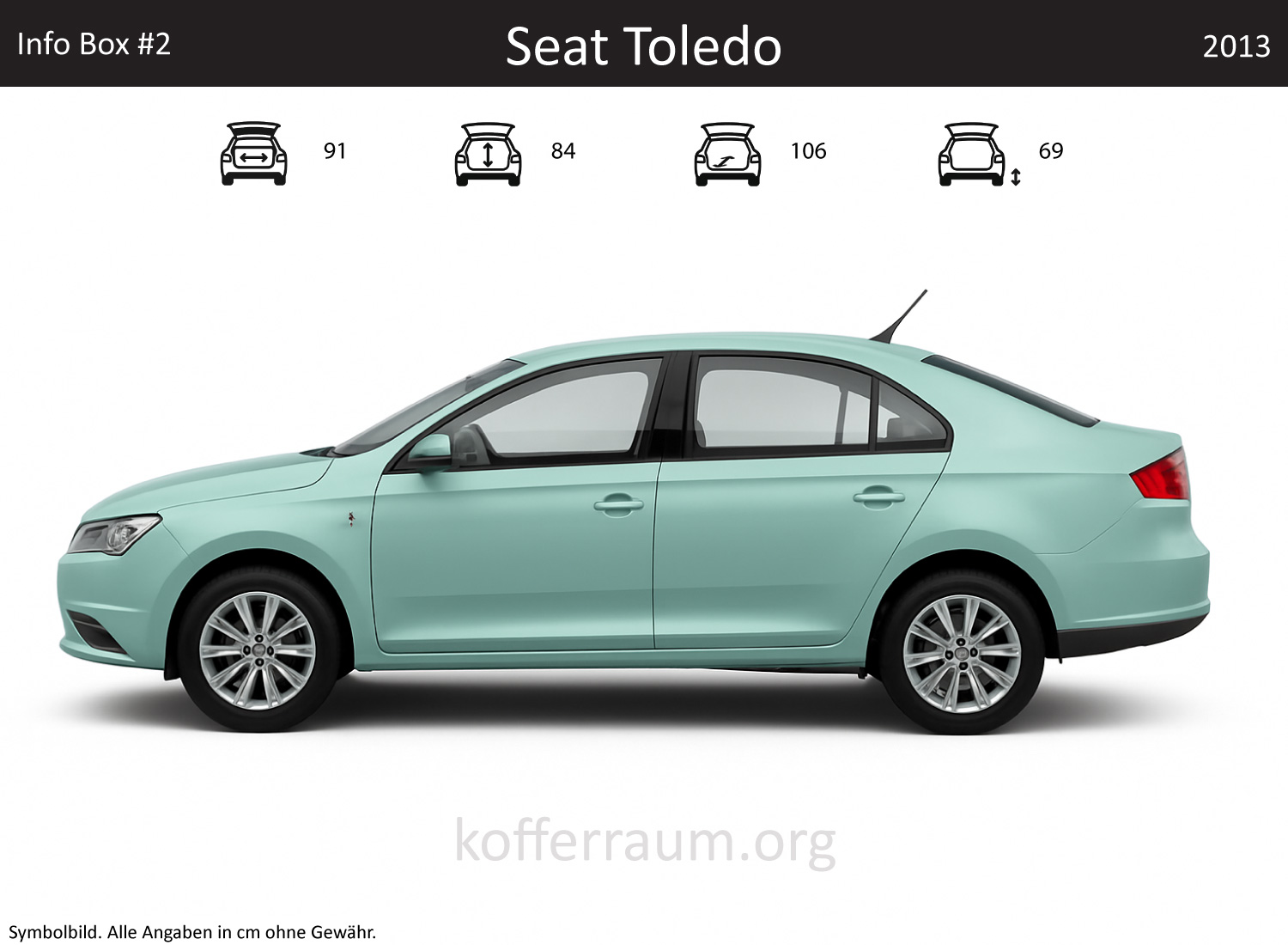 Seat Toledo Kofferraum Maße