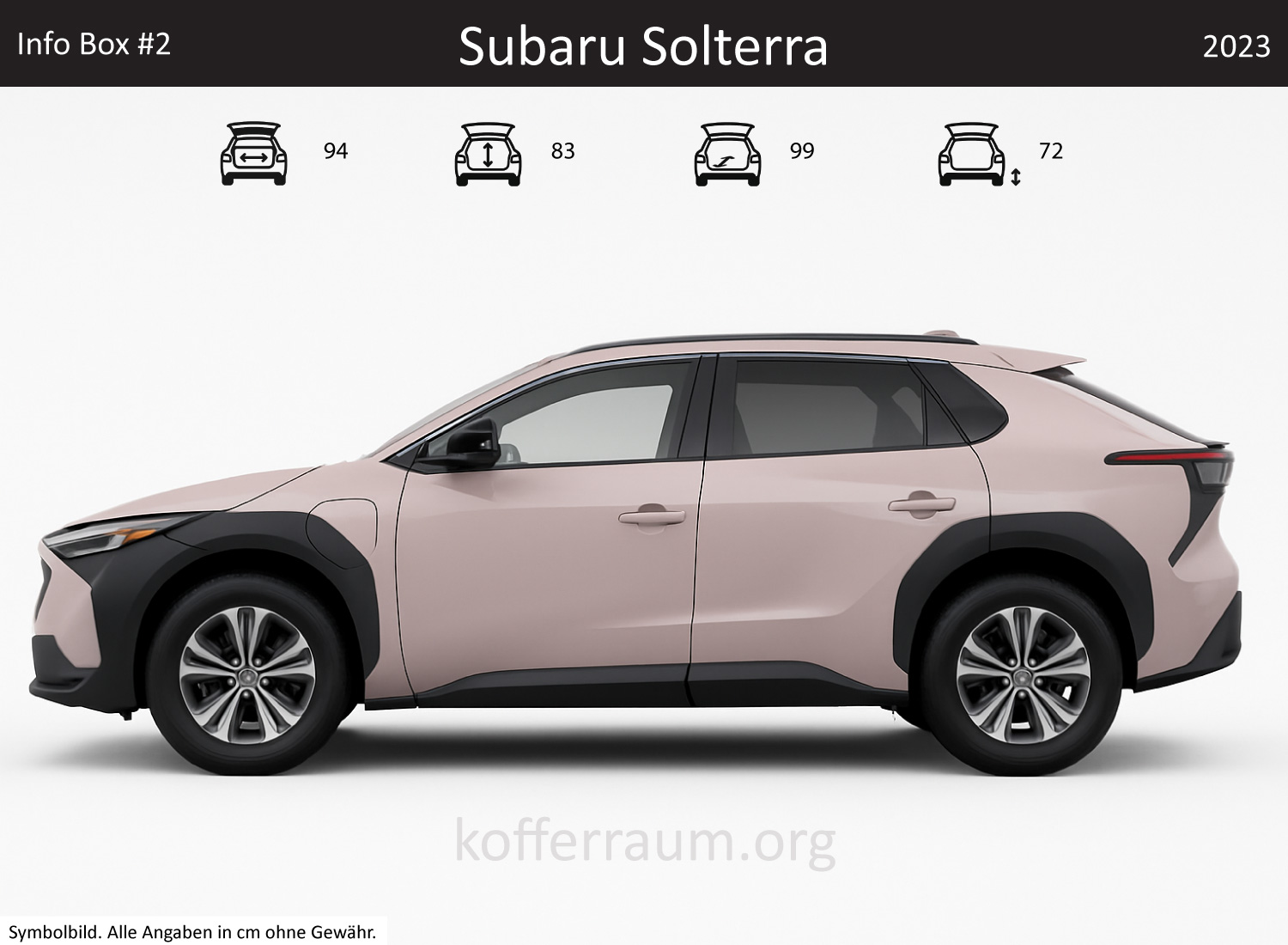 Subaru Solterra Kofferraum Maße