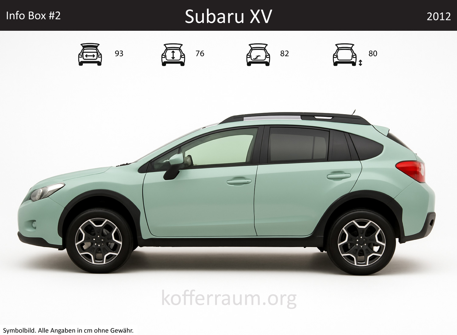 Subaru XV Kofferraum Maße